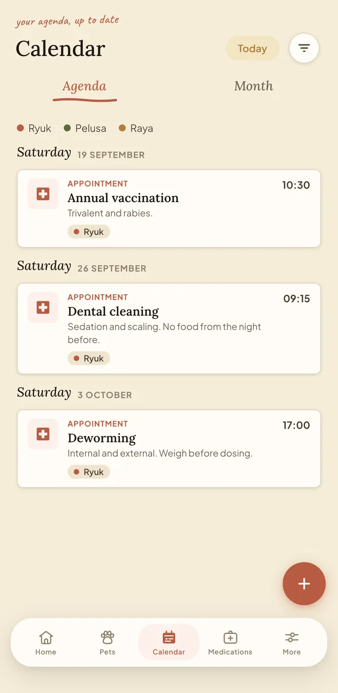 Calendar & Appointments