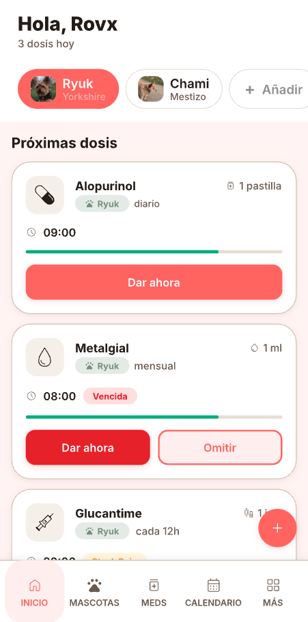 Sneak peek de Pawscription App
